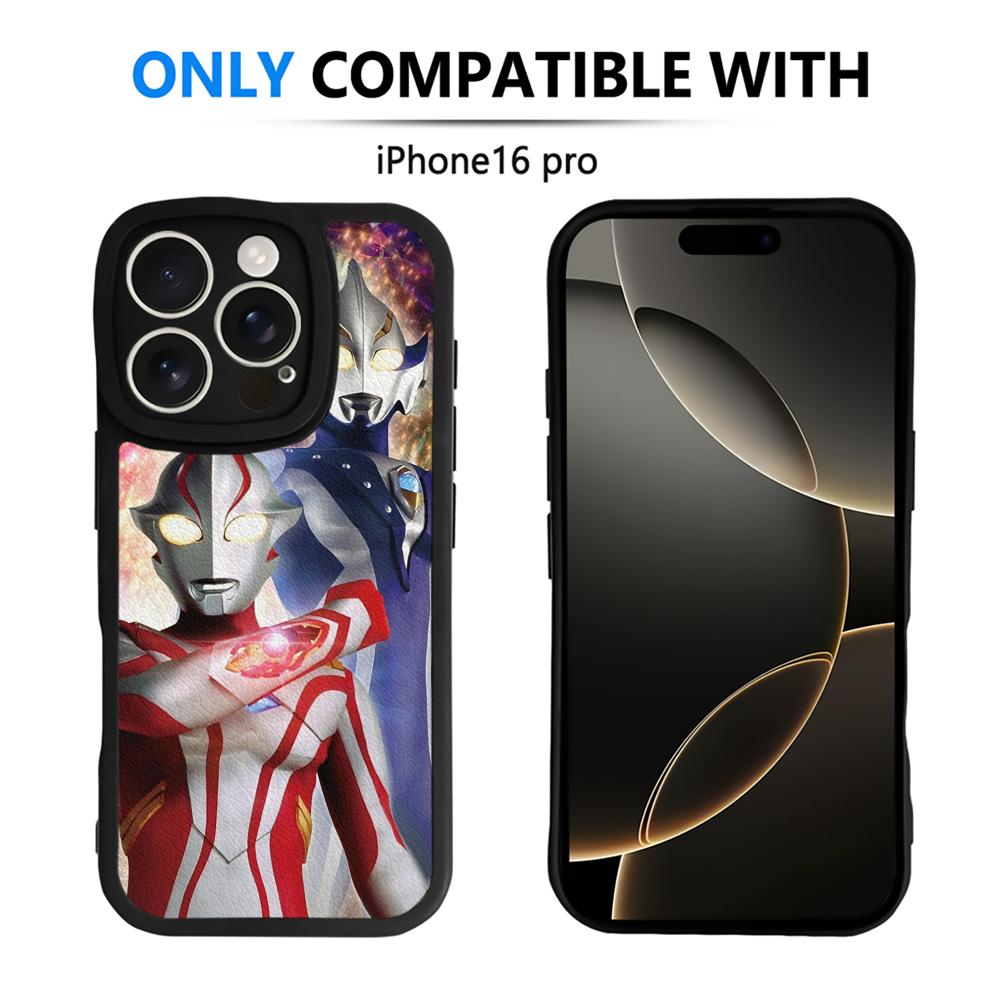 （画像用） ウルトラマン Ultraman 【iPhone 16シリーズ対応】シリコンスマホケース（レザー調） 材質：シリコン